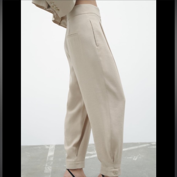 Zara Pants & Jumpsuits Zara Cuffed Hem Pants Poshmark